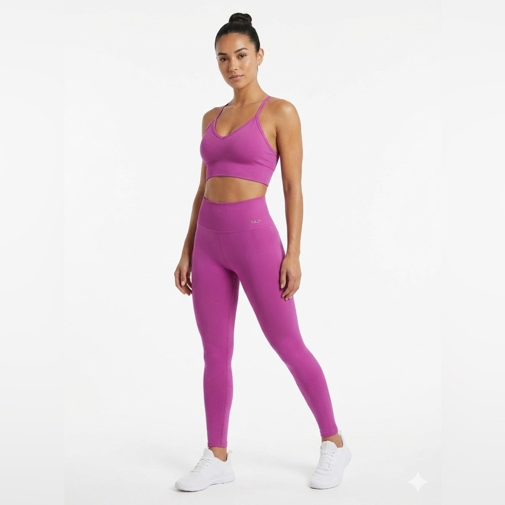 NUX Active One By One Ribbed Legging & Sports Bra Set Yoga set Activewear Size S